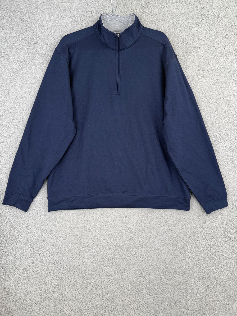 Orvis Quarter Zip Mens Large long sleeve Navy Pullover Sweater